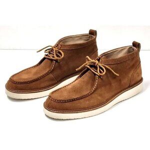 ANDREW MARC HAVEN CARIBOU/ WHITE/DK CYMBAL CHUKKA SUEDE LACE UP BOOT size 13